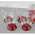 Glassware drinkware barware crystal whisky glass with colored bottom